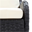 vidaXL PE Rattan Modular Garden Sofa Set of 2 in Black & Cream/White