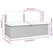 vidaXL 2-Seater Garden Sofa Poly Rattan 2-Seater Adjustable Feet in Grey