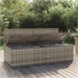 vidaXL 2-Seater Garden Sofa Poly Rattan 2-Seater Adjustable Feet in Grey