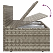 vidaXL 2-Seater Garden Sofa Poly Rattan 2-Seater Adjustable Feet in Grey