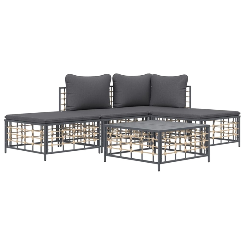 vidaXL Garden Lounge Set in Anthracite & Dark Grey