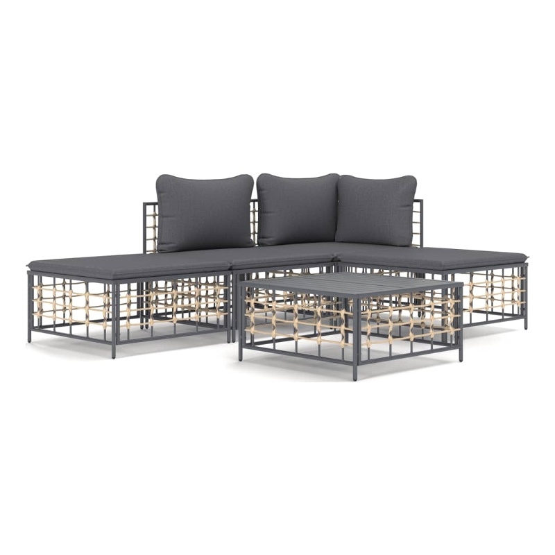 vidaXL Garden Lounge Set in Anthracite & Dark Grey