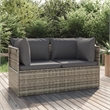 vidaXL 2-Seater Garden Sofa Gray