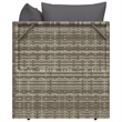 vidaXL 2-Seater Garden Sofa Gray
