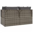 vidaXL 2-Seater Garden Sofa Gray