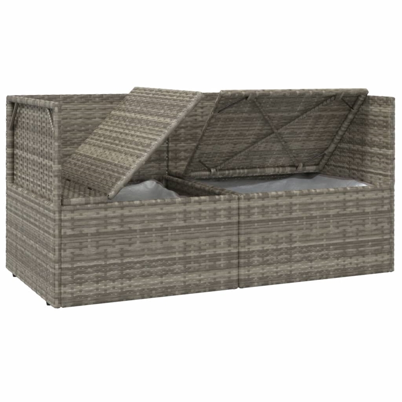 vidaXL 2-Seater Garden Sofa Gray