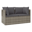 vidaXL 2-Seater Garden Sofa Gray