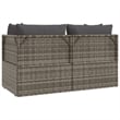vidaXL PE Rattan PVC Garden Lounge Set in Grey