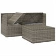 vidaXL PE Rattan PVC Garden Lounge Set in Grey