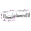 vidaXL Garden Lounge Set Dark Gray And Beige