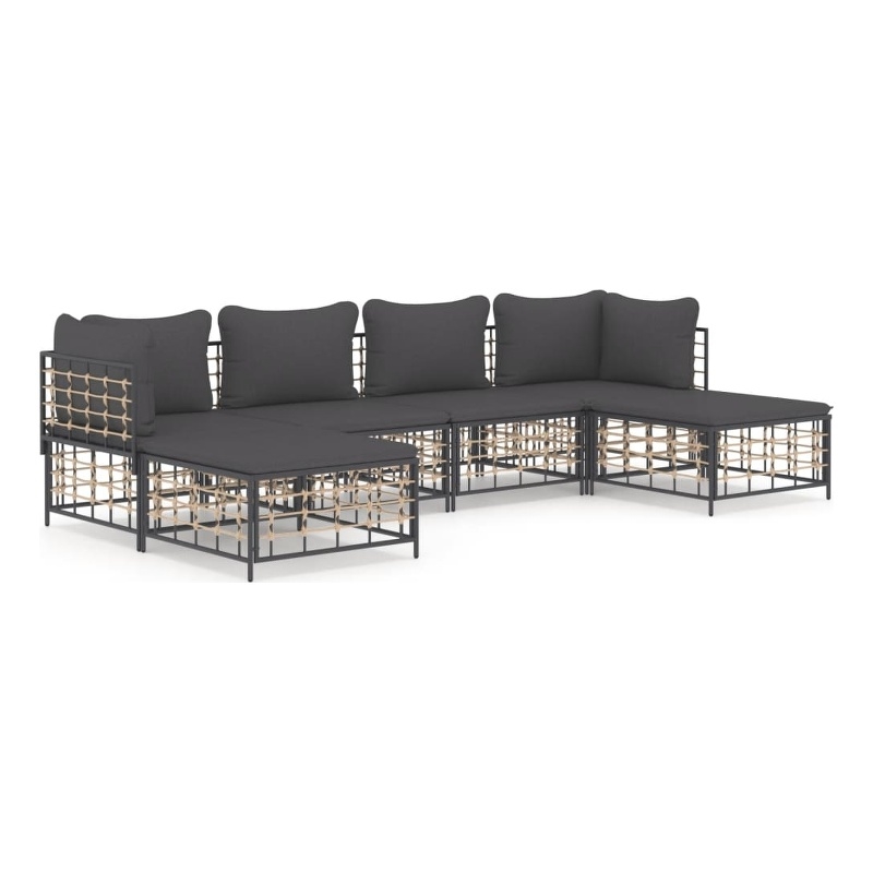 vidaXL Garden Lounge Set in Anthracite/Gray