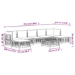 vidaXL Garden Lounge Set in Anthracite And Beige