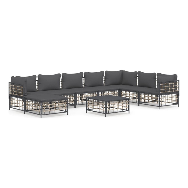 vidaXL Garden Lounge Set in Anthracite/Gray