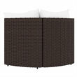 vidaXL Patio Corner Sofa Brown And Cream/White