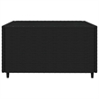 vidaXL Patio Lounge Set in Black With Water Blue Cushions