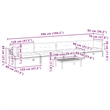 vidaXL Solid Acacia Wood And Polyester Large Pallet Sofa Set in Gray