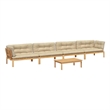 vidaXL Acacia Wood Large Seats Many Pallet Sofa Set in Brown Solid
