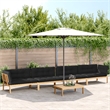 vidaXL Pallet Sofa Set in Natural Wood & Black