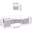 vidaXL Garden Sofa in Black