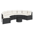 vidaXL Garden Sofa in Black