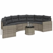 vidaXL Half-Round Garden Sofa in Gray