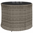 vidaXL Half-Round Garden Sofa in Gray