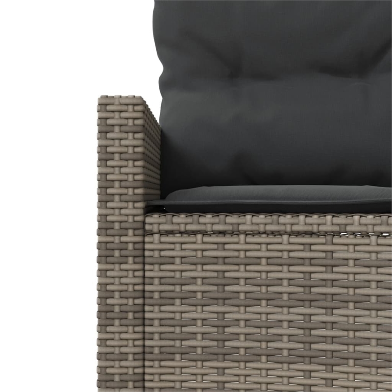 vidaXL Half-Round Garden Sofa in Gray