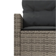 vidaXL Half-Round Garden Sofa in Gray