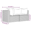 vidaXL Patio Corner Sofa in Brown & Cinnamon Red
