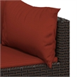 vidaXL Patio Corner Sofa in Brown And Cinnamon Red