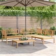 vidaXL Solid Acacia Wood Large Pallet Sofa Set in Natural