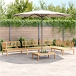 vidaXL Solid Acacia Wood Medium Modular Pallet Sofa Set in Natural Wood