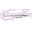 vidaXL Solid Acacia Wood Medium Modular Pallet Sofa Set in Natural Wood