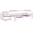 vidaXL Solid Acacia Wood Modular Pallet Sofa Set in Natural Wood