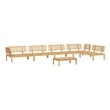 vidaXL Solid Acacia Wood Modular Pallet Sofa Set in Natural Wood