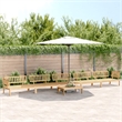 vidaXL Solid Acacia Wood Modular Pallet Sofa Set in Natural Wood