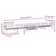 vidaXL Solid Acacia Wood Modular Pallet Sofa Set in Natural Wood