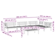 vidaXL Solid Acacia Wood Medium Modular Pallet Sofa Set in Brown