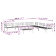 vidaXL Solid Acacia Wood Large Modular Pallet Sofa Set in Natural Wood
