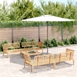 vidaXL Solid Acacia Wood Large Modular Pallet Sofa Set in Natural Wood