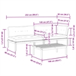 vidaXL Solid Acacia Wood Large Modular Pallet Sofa Set in Brown