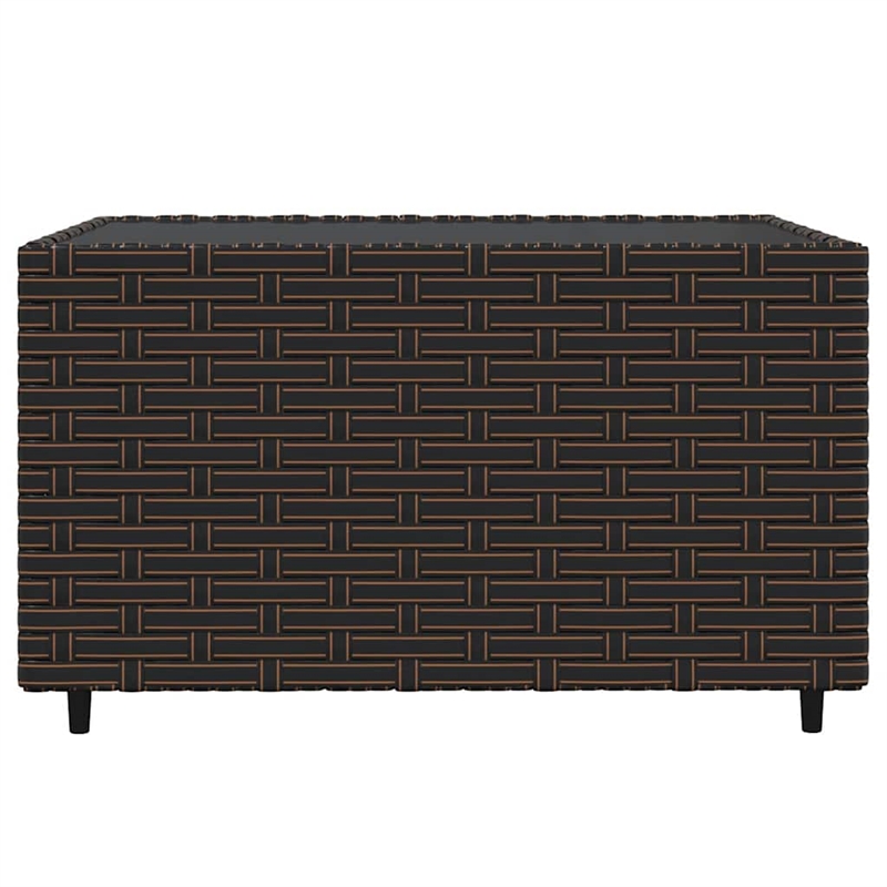 vidaXL Patio Lounge Set in Brown With Green Cushions