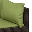 vidaXL Patio Corner Sofa in Brown & Green