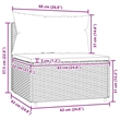 vidaXL Patio Middle Sofa in Gray And Dark Blue