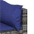 vidaXL Patio Corner Sofa in Gray & Dark Blue