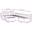 vidaXL Solid Acacia Wood Medium Modular Pallet Sofa Set in Natural Wood