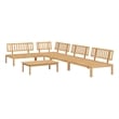 vidaXL Solid Acacia Wood Medium Modular Pallet Sofa Set in Natural Wood