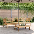 vidaXL Solid Acacia Wood Pallet Corner Sofa in Natural