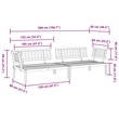 vidaXL Solid Acacia Wood Pallet Corner Sofa in Natural