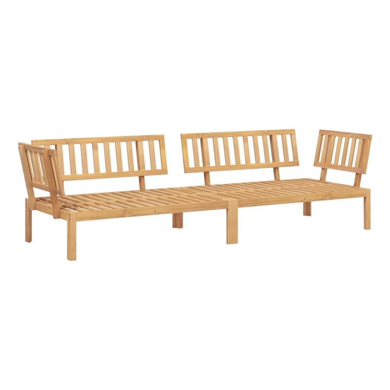 vidaXL Solid Acacia Wood Pallet Corner Sofa in Natural